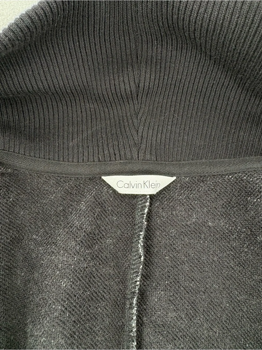 Calvin Klein Gray and Black Bomber-Style Full-Zip Jacket